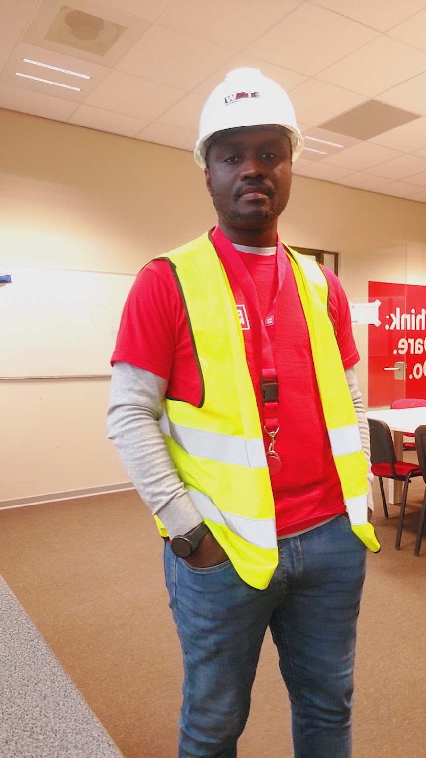 Ebenezer in Picnic safety gear